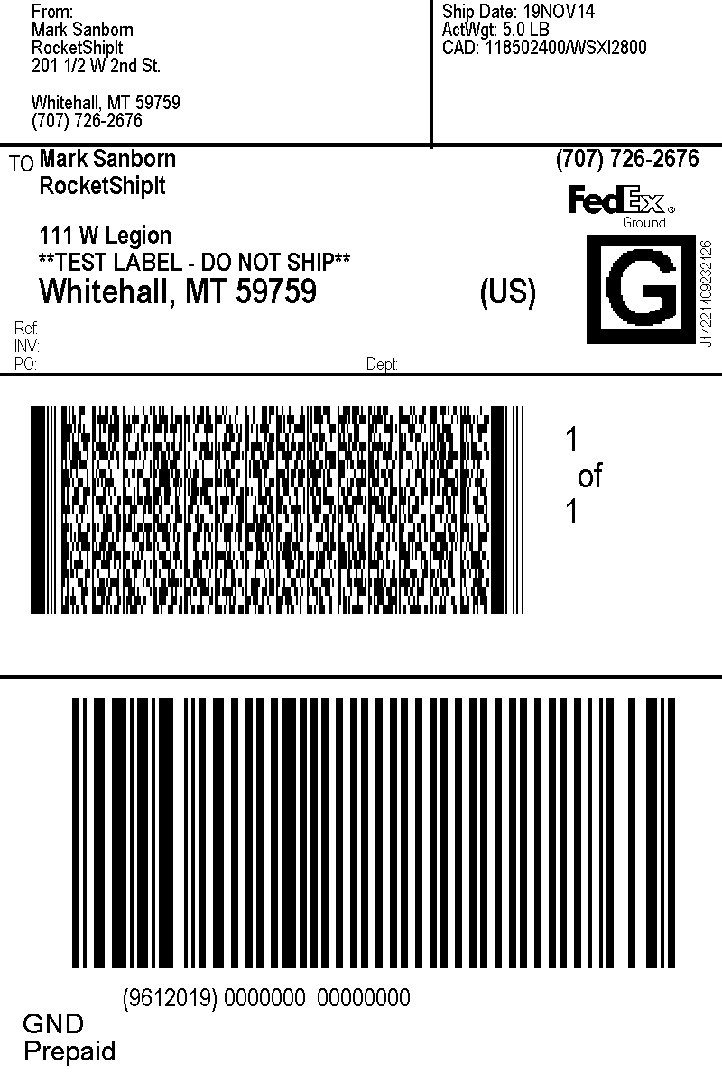Shipping labels 23 - paper size, label format and printer choices Intended For Fedex Label Template Word